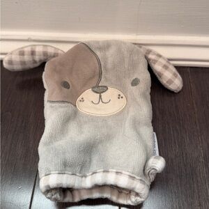 NWOT Stephen Joseph Gray and Brown Puppy Bath Mitt Baby Kids Toddler